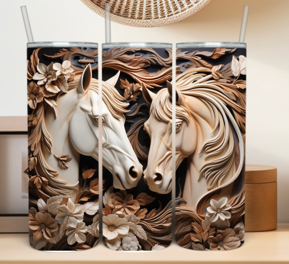 Wooden Horse Tumbler