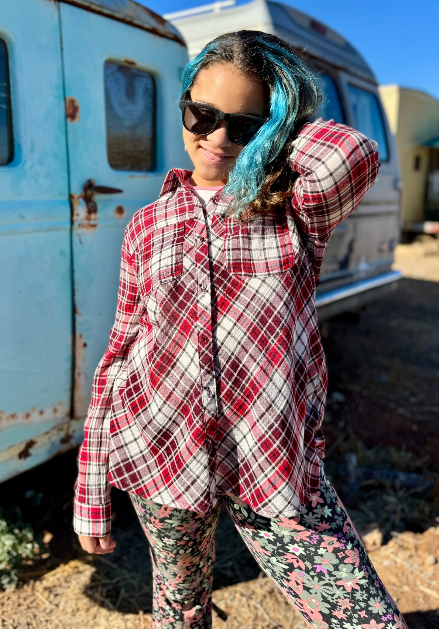 Devils Music Upcycled Flannel (Medium)