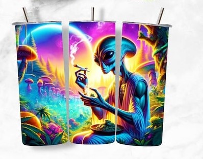 Alien Hippie Tumbler