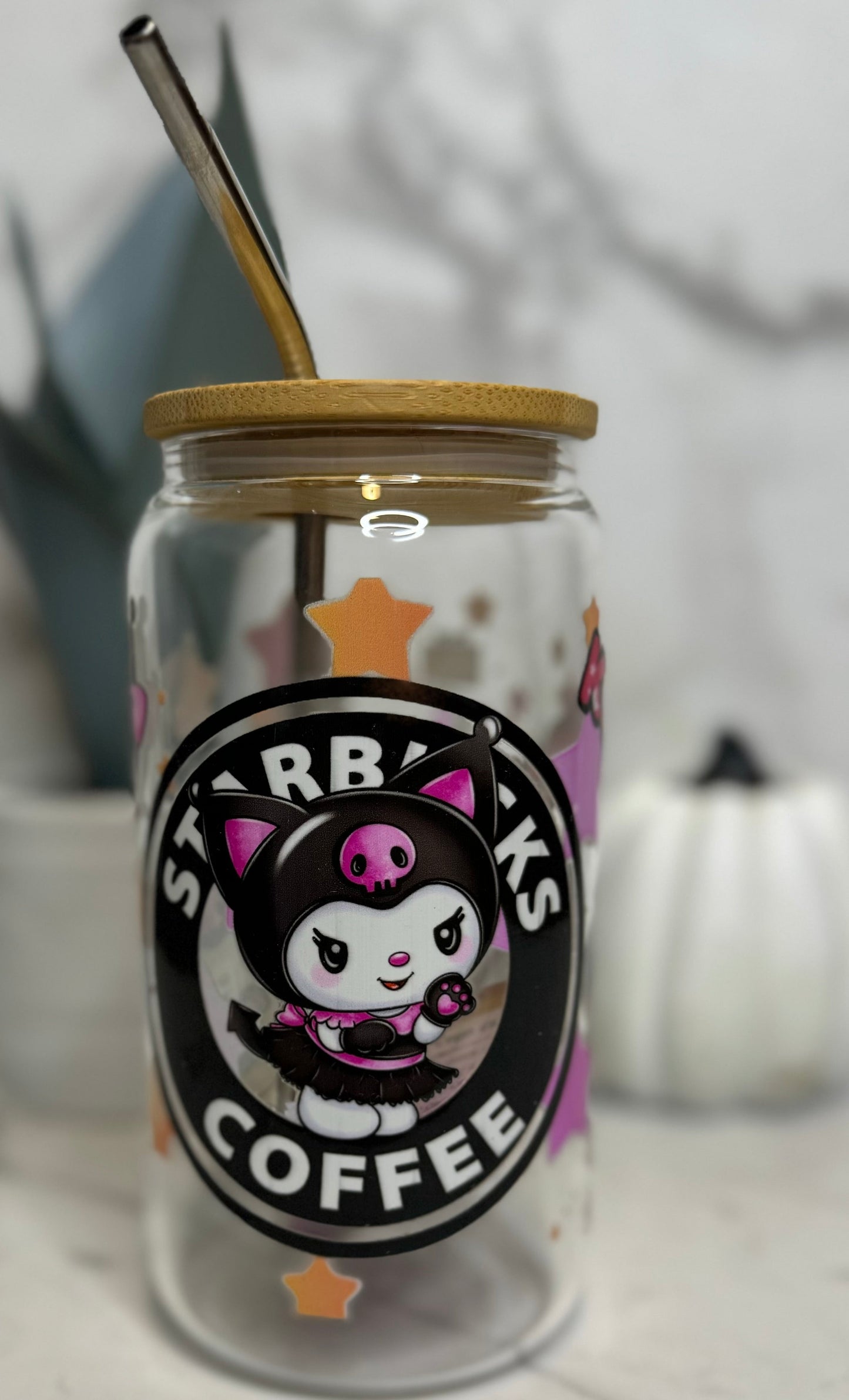 Kuromi Starbucks Glass Cup