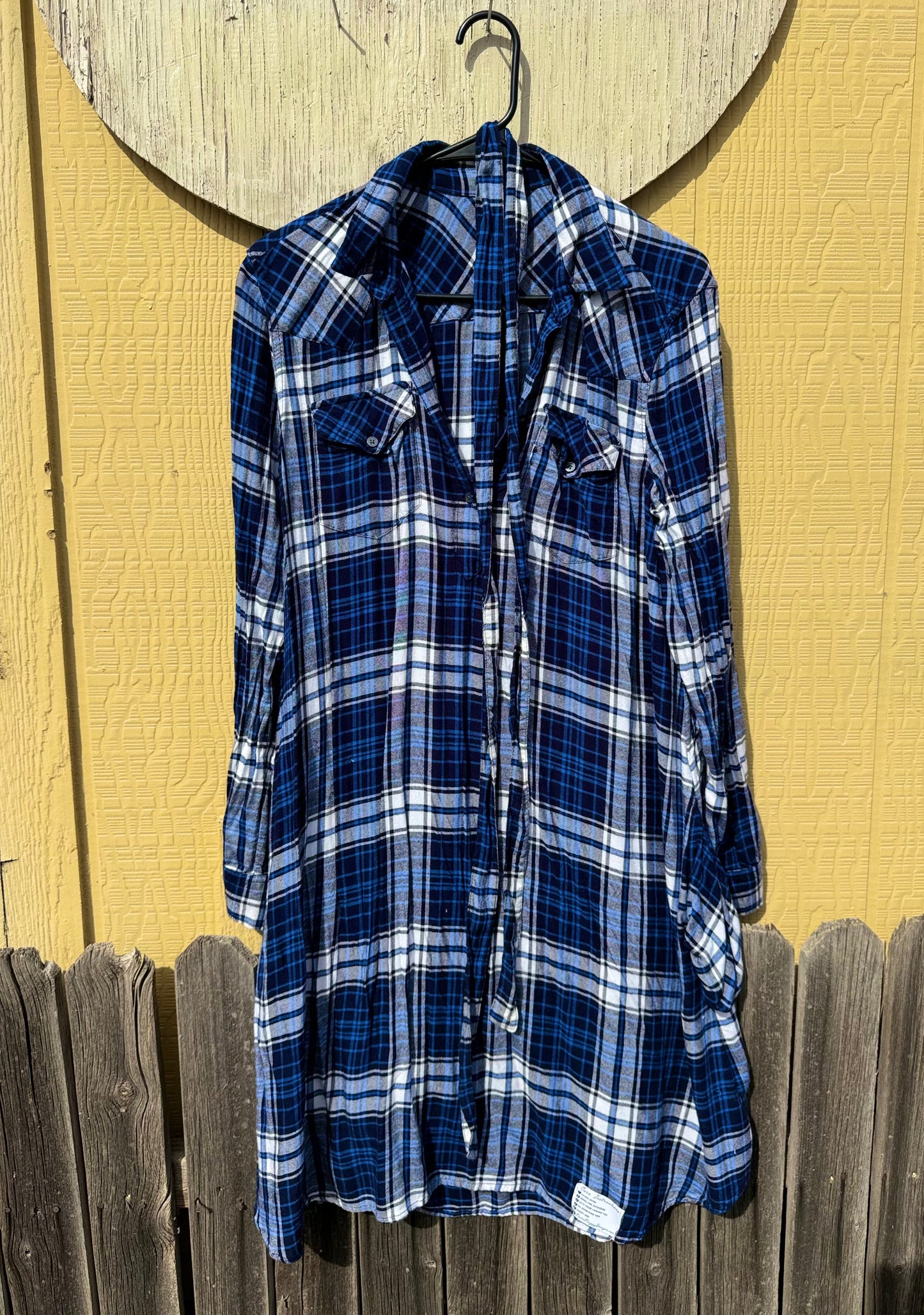 Stitch Flannel Dress w/ Belt (Medium)