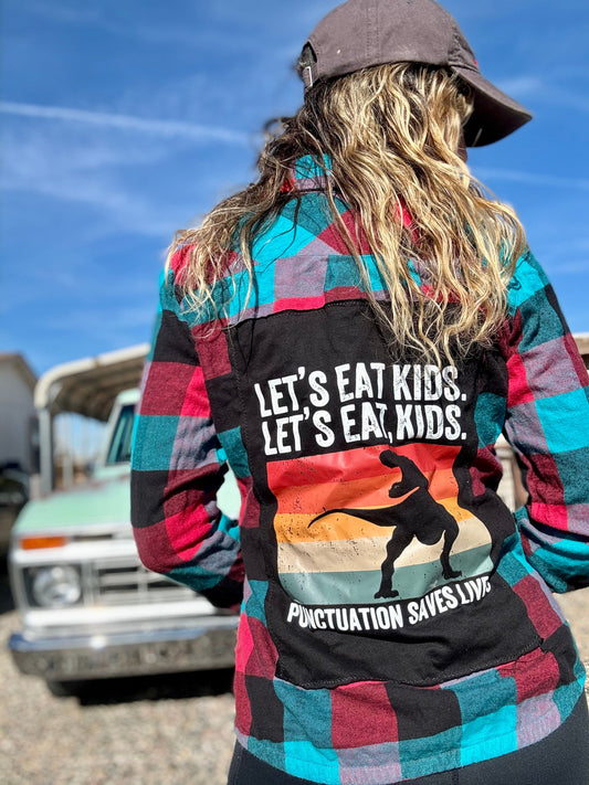 Let’s Eat Kids Flannel (L)