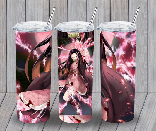 Pink Anime Tumbler