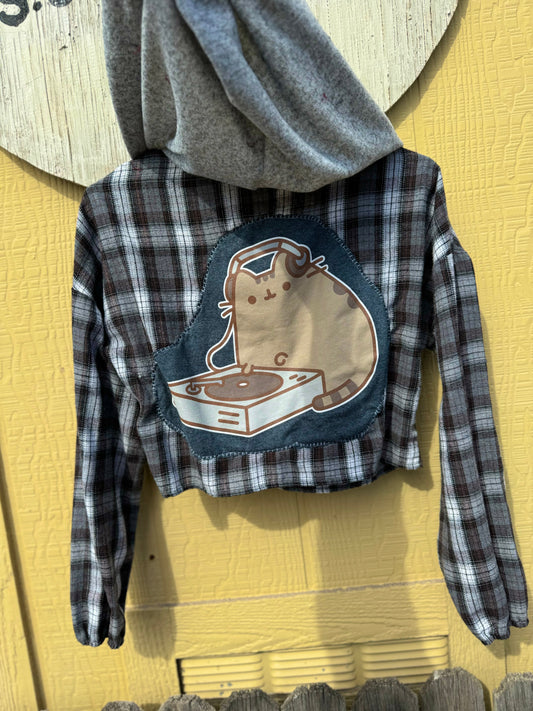 Dj Cat Crop Flannel (Small)