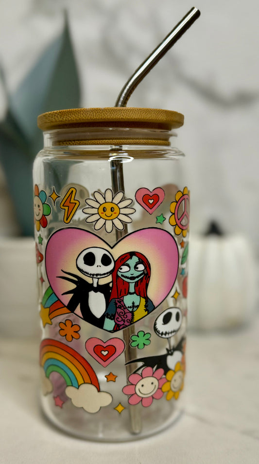 Jack & Sally Glass Cup