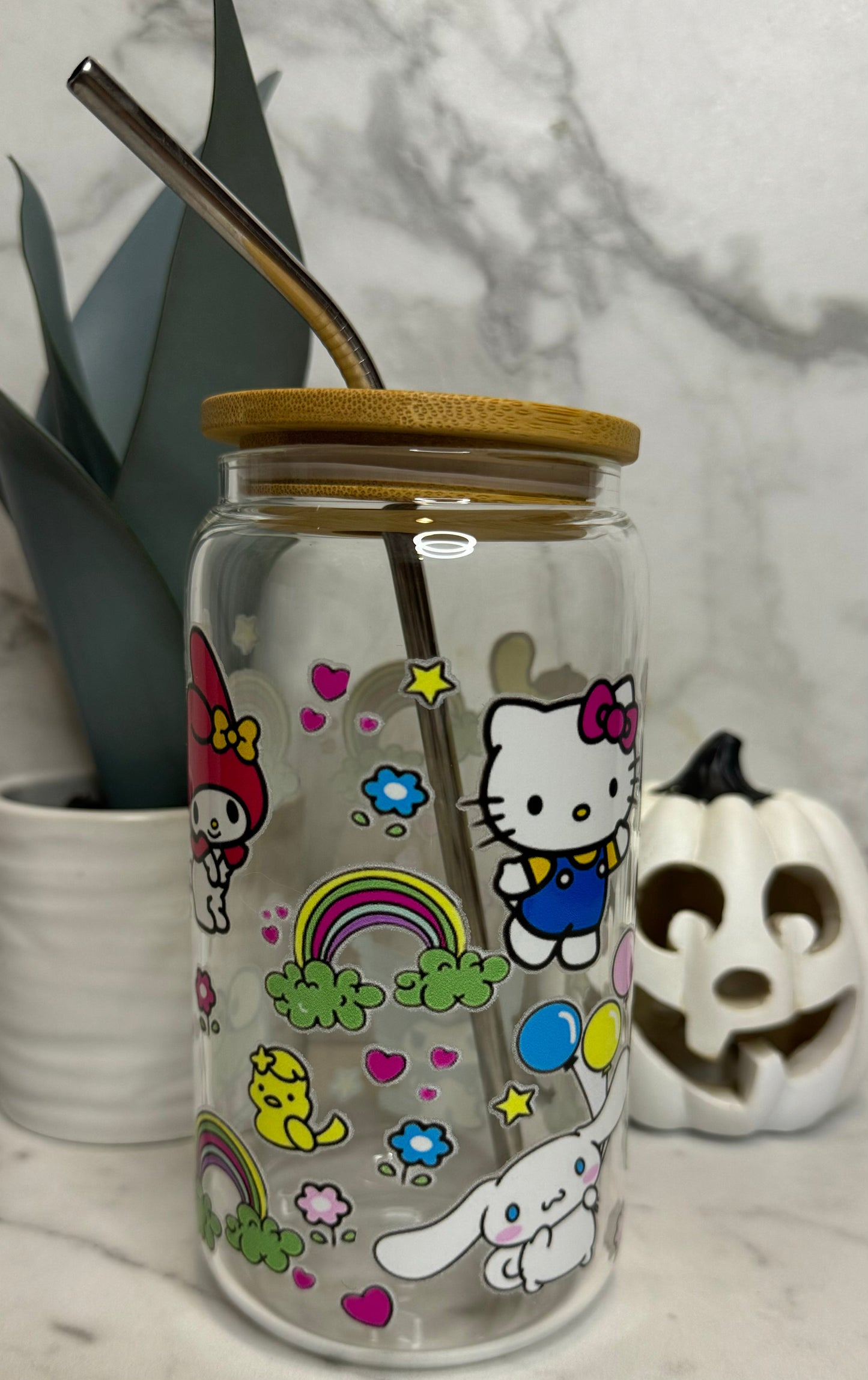 Kitty Compilation Glass Cup