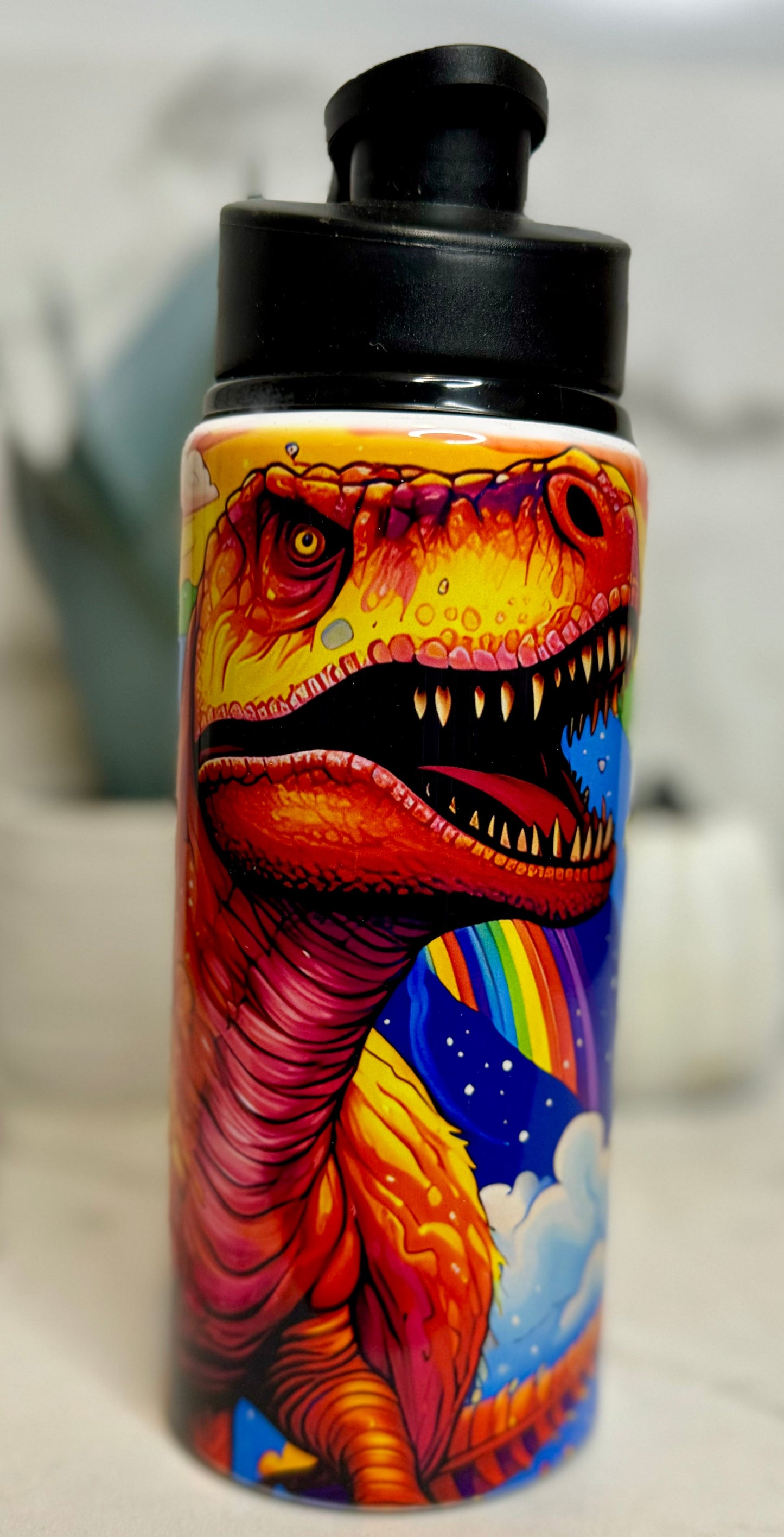 Rainbow Dino Water Bottle