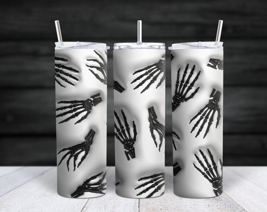 Skull Hands Tumbler