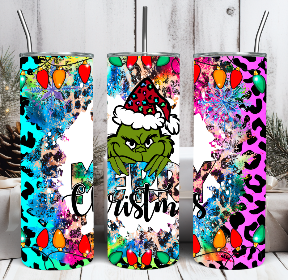 Neon Christmas Character Tumblers