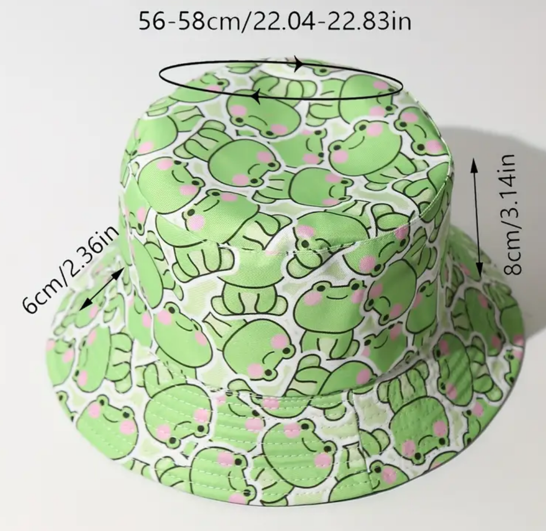 Kids Kawaii Frog Bucket Hat