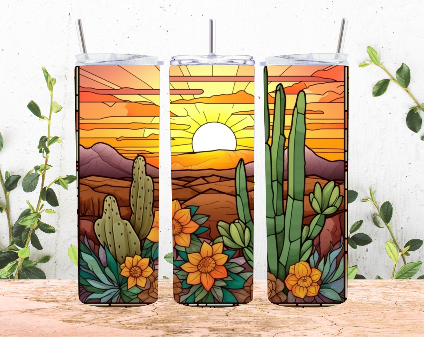 Stained Glass Desert Tumbler