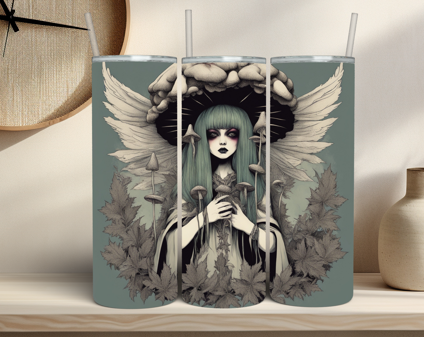 Gothic Green Fairy Tumbler