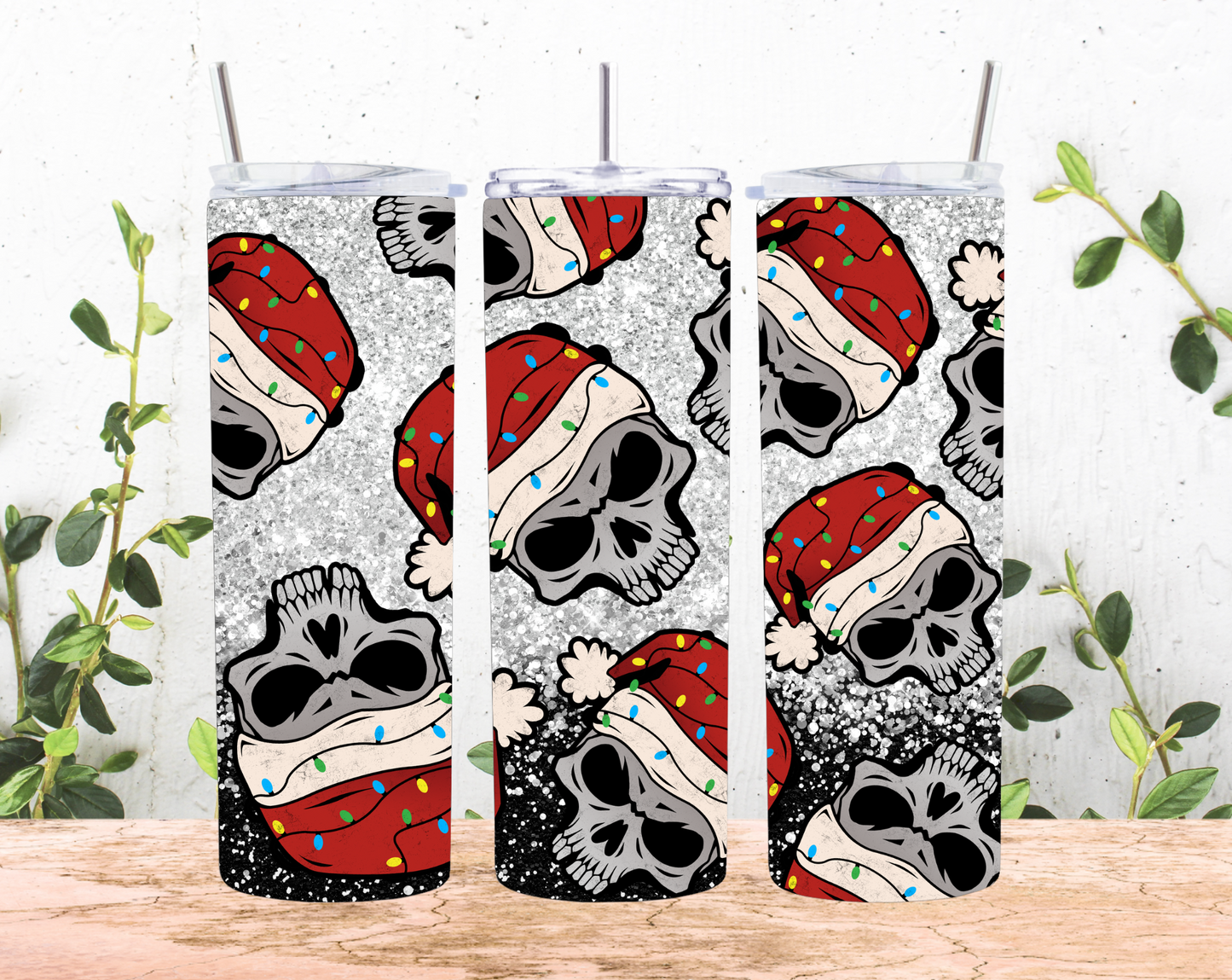 Christmas Skulls Tumbler