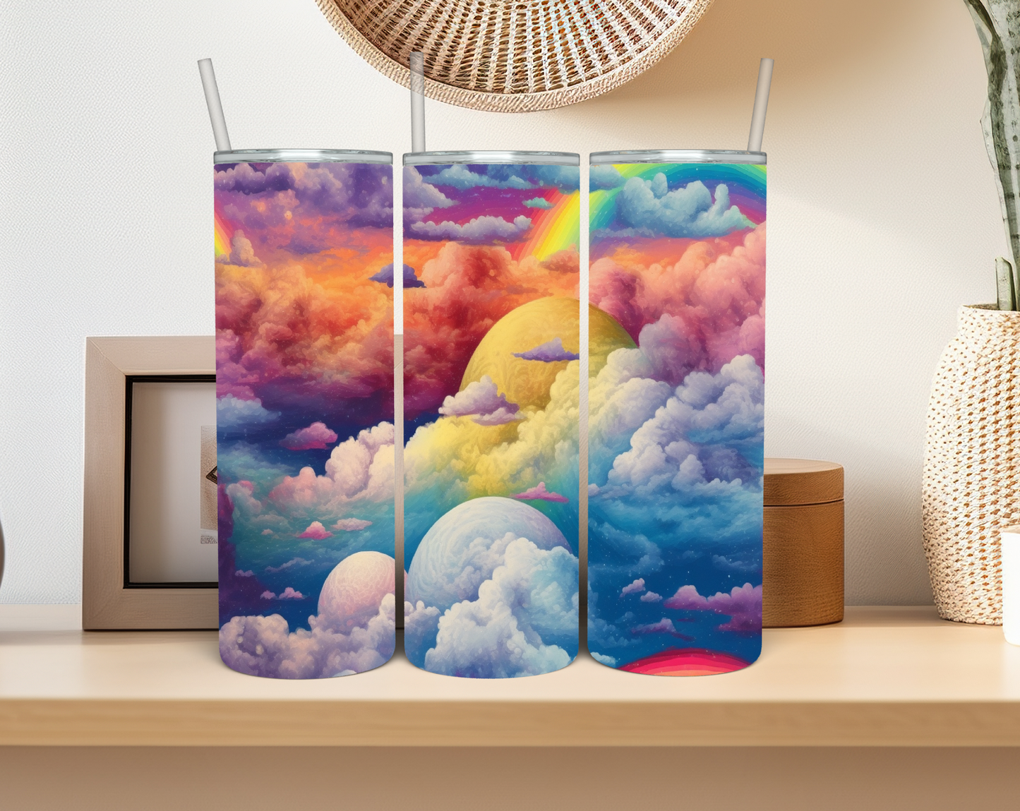 Rainbow Background Tumbler