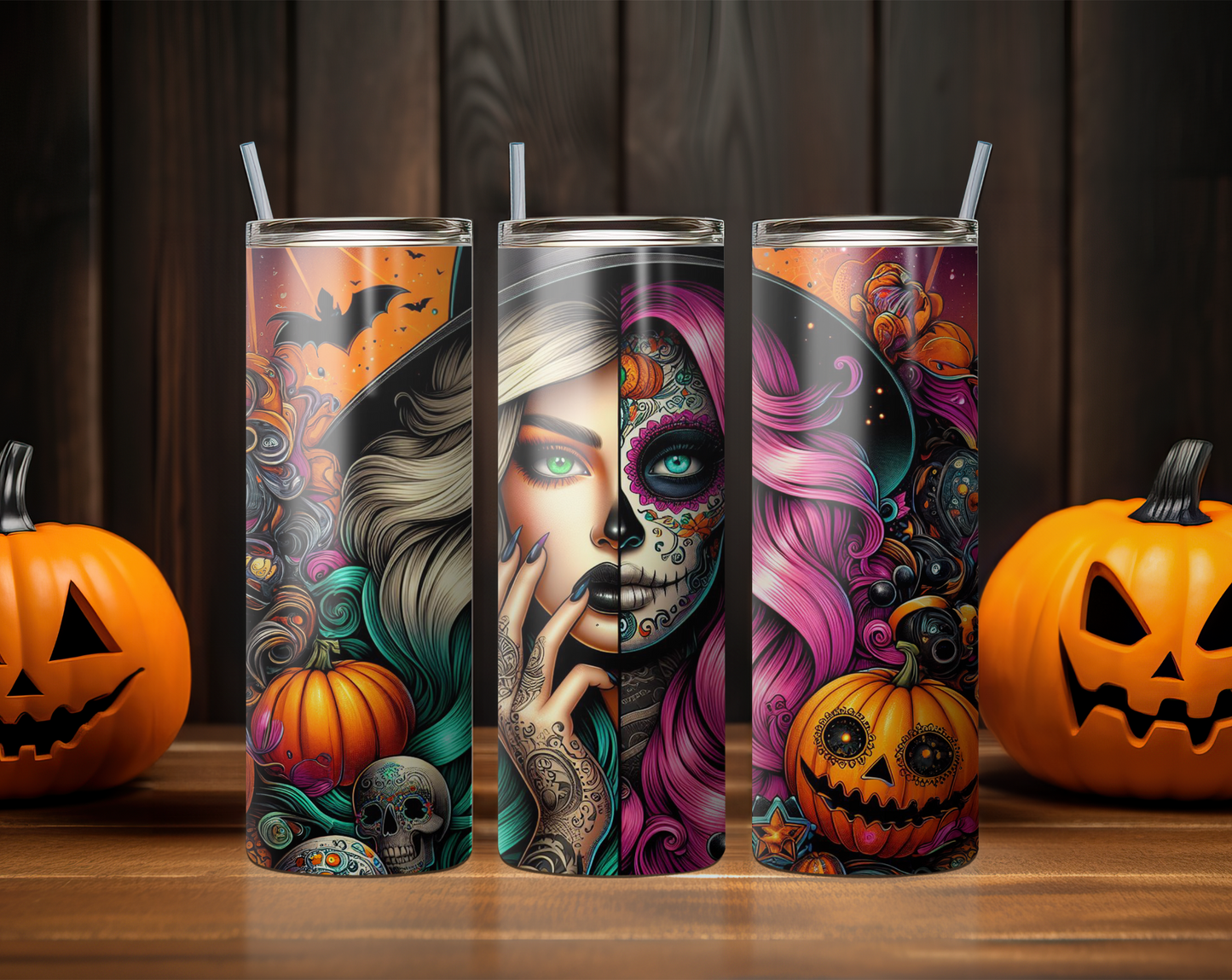 Sugar Skull Woman Tumbler