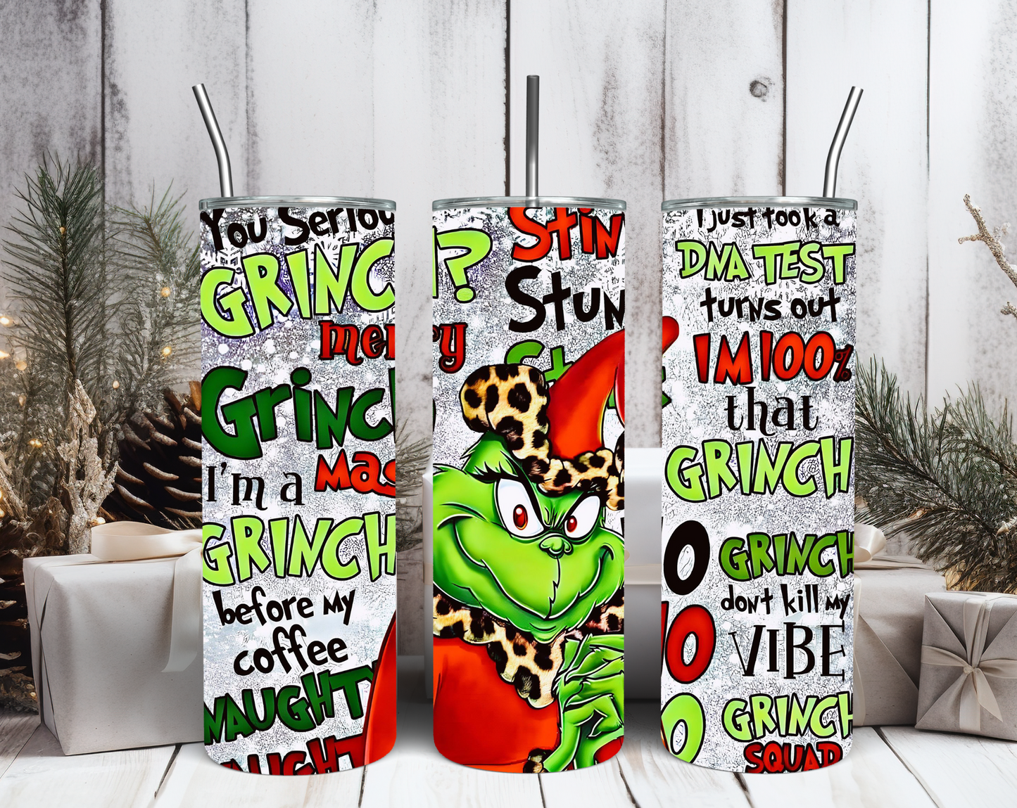 Grinchie Holiday Tumblers MULTIPLE