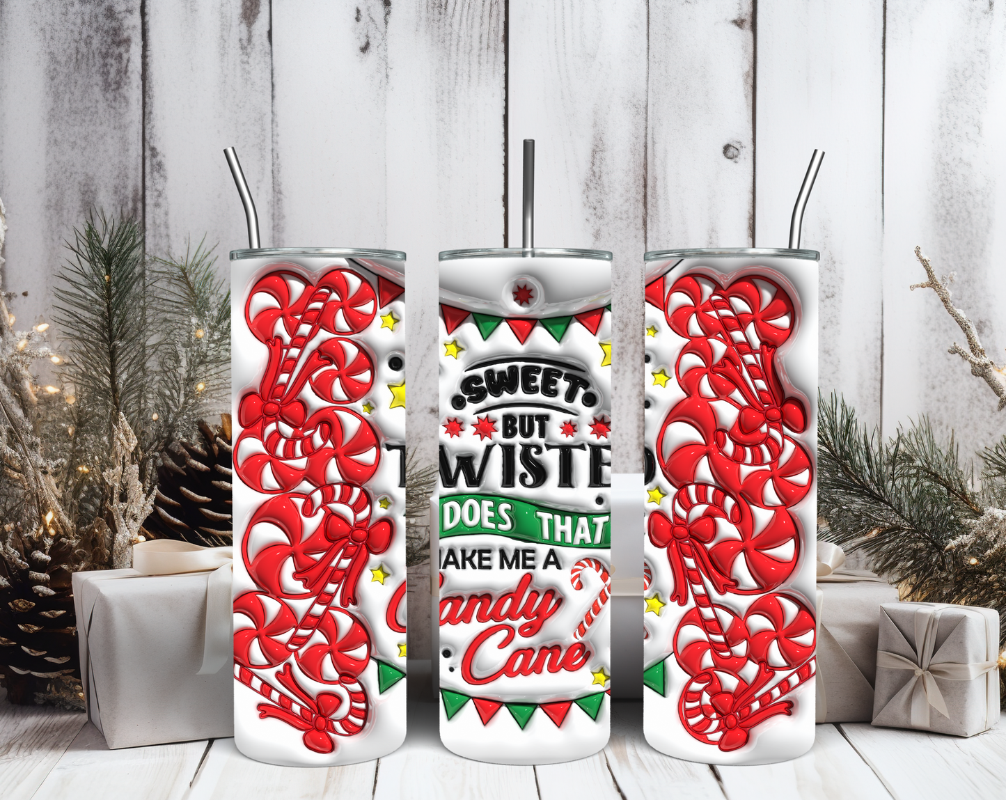 3D Puff Christmas Tumblers