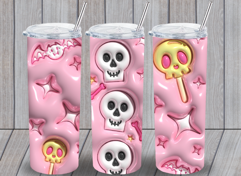 Puffy Skeleton Tumbler