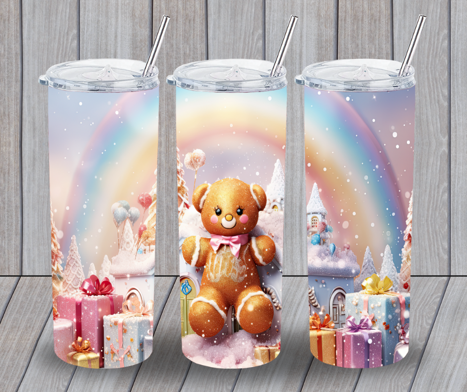 Festive Teddy Bear Tumbler